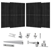 Nature's Generator 410 Watt Monocrystalline Solar Panel (4 Pack) With Solar Panel Mount Rack - Green Vista Living
